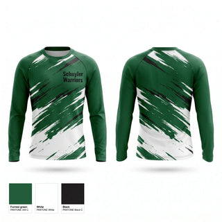 Long Sleeve Performance Shirt, Schuyler Warriors, Track & Field, Teamtime, Team time, sublimation, custom sports apparel, team uniforms, spirit wear, spiritwear, sports uniforms, custom shirts, team store, custom team store, fundraiser sports, apparel fundraiser