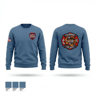 Crew Neck Sweatshirt, Clearmont Volunteer Fire Department, Fire Department, Teamtime, Team time, sublimation, custom sports apparel, team uniforms, spirit wear, spiritwear, sports uniforms, custom shirts, team store, custom team store, fundraiser sports, apparel fundraiser