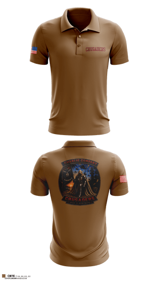 Short Sleeve Performance Polo, CRUSADERS, Army, Teamtime, Team time, sublimation, custom sports apparel, team uniforms, spirit wear, spiritwear, sports uniforms, custom shirts, team store, custom team store, fundraiser sports, apparel fundraiser
