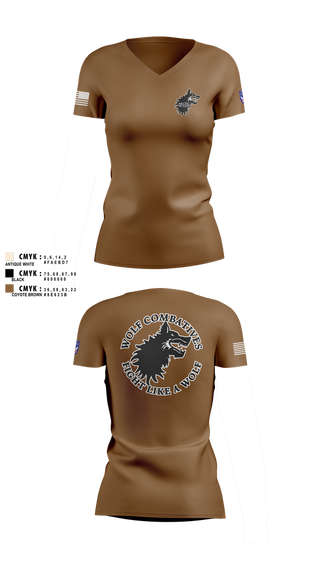 Womens Short Sleeve Vneck Shirt, Wolf Combatives, Army, Teamtime, Team time, sublimation, custom sports apparel, team uniforms, spirit wear, spiritwear, sports uniforms, custom shirts, team store, custom team store, fundraiser sports, apparel fundraiser
