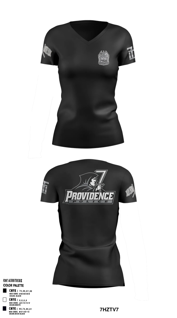 PPD D7 Women's Short Sleeve V-neck Shirt - 5