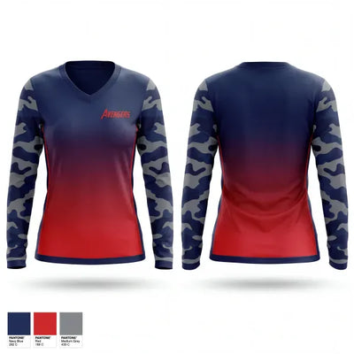 Avengers 6549397 Women's Long Sleeve V-neck Shirt - 1