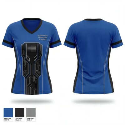 Inspiration Mountain Knights 71964293 Women's Short Sleeve V-neck Shirt - 1