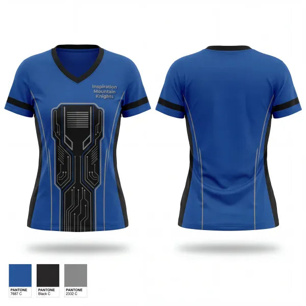 Womens Short Sleeve Vneck Shirt, Inspiration Mountain Knights, Baseball, Teamtime, Team time, sublimation, custom sports apparel, team uniforms, spirit wear, spiritwear, sports uniforms, custom shirts, team store, custom team store, fundraiser sports, apparel fundraiser