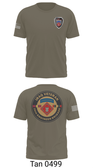 Old School Cotton Feel Shirt, 20th Airborne Engineer, Army, Teamtime, Team time, sublimation, custom sports apparel, team uniforms, spirit wear, spiritwear, sports uniforms, custom shirts, team store, custom team store, fundraiser sports, apparel fundraiser