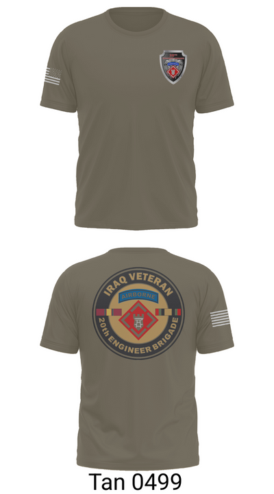 20th Airborne Engineer 22809233 Old School Cotton Feel Shirt - 8