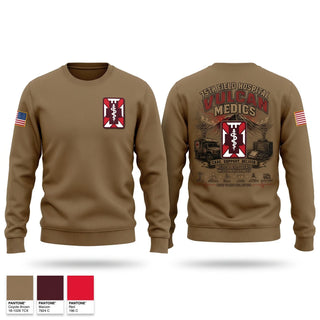Crew Neck Sweatshirt, 75th Field Hospital, Army, Teamtime, Team time, sublimation, custom sports apparel, team uniforms, spirit wear, spiritwear, sports uniforms, custom shirts, team store, custom team store, fundraiser sports, apparel fundraiser