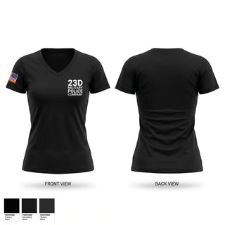 Womens Short Sleeve Vneck Shirt, 23D Military Police Company, Army, Teamtime, Team time, sublimation, custom sports apparel, team uniforms, spirit wear, spiritwear, sports uniforms, custom shirts, team store, custom team store, fundraiser sports, apparel fundraiser