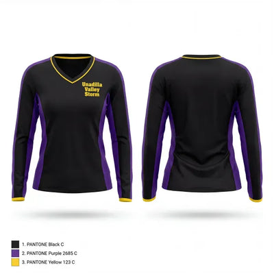 Unadilla Valley Storm 19121983 Women's Long Sleeve V-neck Shirt - 1