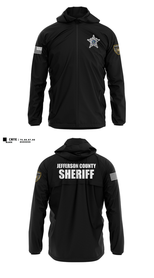 Windbreaker, Jefferson County Sheriff's Office, Police, Teamtime, Team time, sublimation, custom sports apparel, team uniforms, spirit wear, spiritwear, sports uniforms, custom shirts, team store, custom team store, fundraiser sports, apparel fundraiser