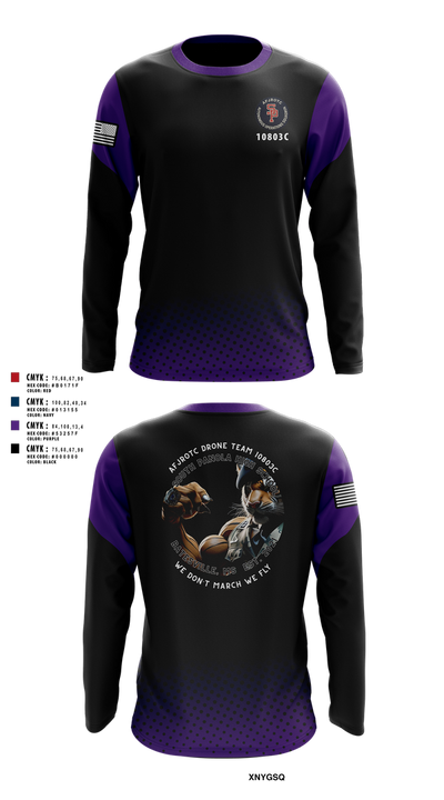 AFJROTC MS-081 DRONE TEAM 88778530 Long Sleeve Performance Shirt 231