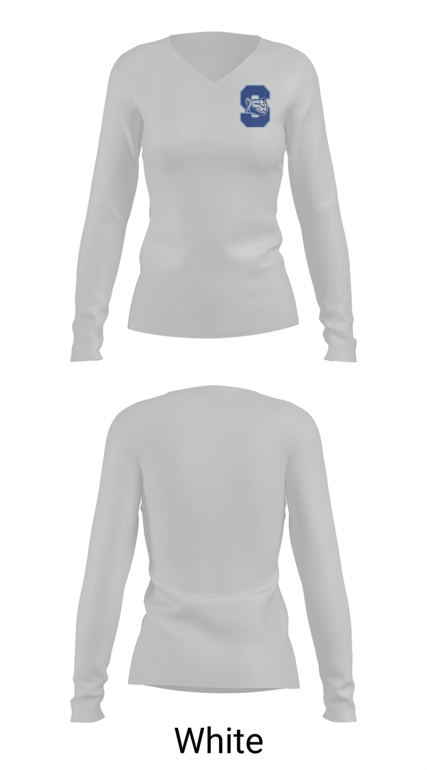 Womens Long Sleeve Vneck Shirt, Suffern High School Cross Country, Cross Country, Teamtime, Team time, sublimation, custom sports apparel, team uniforms, spirit wear, spiritwear, sports uniforms, custom shirts, team store, custom team store, fundraiser sports, apparel fundraiser