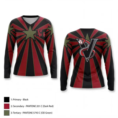 Havasu Vipers 58526640 Women's Long Sleeve V-neck Shirt - 1