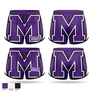 Womens Shorts, Middletown Middies, Baseball, Teamtime, Team time, sublimation, custom sports apparel, team uniforms, spirit wear, spiritwear, sports uniforms, custom shirts, team store, custom team store, fundraiser sports, apparel fundraiser