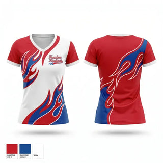 Womens Short Sleeve Vneck Shirt, Freedom Firebirds, Softball, Teamtime, Team time, sublimation, custom sports apparel, team uniforms, spirit wear, spiritwear, sports uniforms, custom shirts, team store, custom team store, fundraiser sports, apparel fundraiser