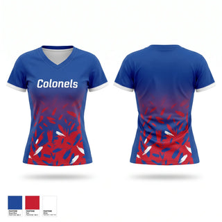 Womens Short Sleeve Vneck Shirt, Colonels, Men's Basketball, Teamtime, Team time, sublimation, custom sports apparel, team uniforms, spirit wear, spiritwear, sports uniforms, custom shirts, team store, custom team store, fundraiser sports, apparel fundraiser