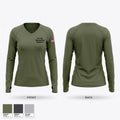 1st Civil Engineering Squadron Women's Long Sleeve V-neck Shirt - 1