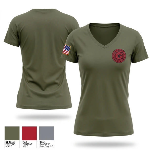 Womens Short Sleeve Vneck Shirt, Kelly Hodge, Fire Department, Teamtime, Team time, sublimation, custom sports apparel, team uniforms, spirit wear, spiritwear, sports uniforms, custom shirts, team store, custom team store, fundraiser sports, apparel fundraiser
