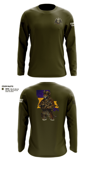 Long Sleeve Performance Shirt, Louisiana State Guard, Army, Teamtime, Team time, sublimation, custom sports apparel, team uniforms, spirit wear, spiritwear, sports uniforms, custom shirts, team store, custom team store, fundraiser sports, apparel fundraiser