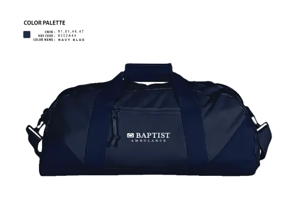 Duffle Bag, Baptist EMS, EMS/EMT, Teamtime, Team time, sublimation, custom sports apparel, team uniforms, spirit wear, spiritwear, sports uniforms, custom shirts, team store, custom team store, fundraiser sports, apparel fundraiser