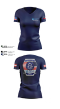 GMR Georgia Honor Guard 55401416 Women's Short Sleeve V-neck Shirt - 8