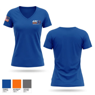 Womens Short Sleeve Vneck Shirt, ARC EMS, EMS/EMT, Teamtime, Team time, sublimation, custom sports apparel, team uniforms, spirit wear, spiritwear, sports uniforms, custom shirts, team store, custom team store, fundraiser sports, apparel fundraiser