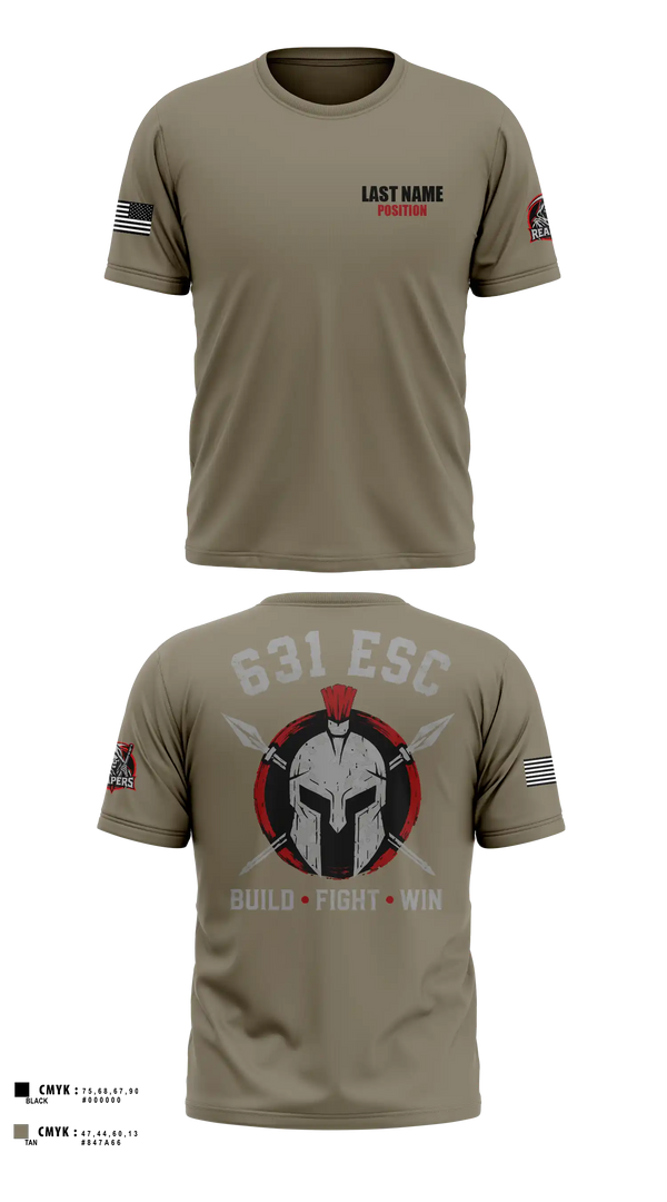 Short Sleeve Performance Shirt, 631st ESC, Army, Teamtime, Team time, sublimation, custom sports apparel, team uniforms, spirit wear, spiritwear, sports uniforms, custom shirts, team store, custom team store, fundraiser sports, apparel fundraiser