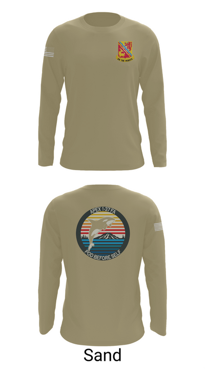 A BTRY, 1-37FAR 4037747 Long Sleeve Performance Shirt 86