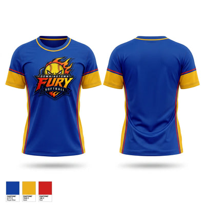 Downingtown Fury Soft Poly Tee Cotton Like Feel - 1