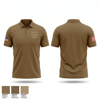 Short Sleeve Performance Polo, Det. D. 1-188th ADA, National Guard, Teamtime, Team time, sublimation, custom sports apparel, team uniforms, spirit wear, spiritwear, sports uniforms, custom shirts, team store, custom team store, fundraiser sports, apparel fundraiser