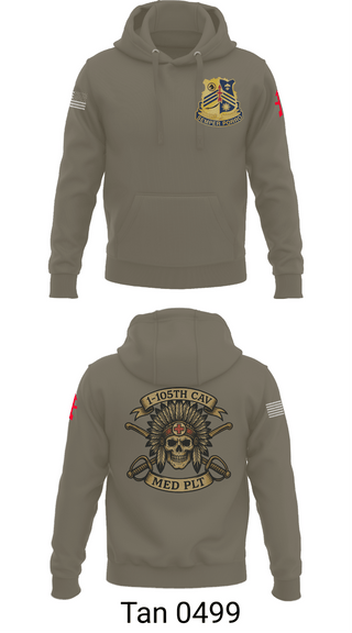 Hoodie, 1-105th cavalry, Army, Teamtime, Team time, sublimation, custom sports apparel, team uniforms, spirit wear, spiritwear, sports uniforms, custom shirts, team store, custom team store, fundraiser sports, apparel fundraiser