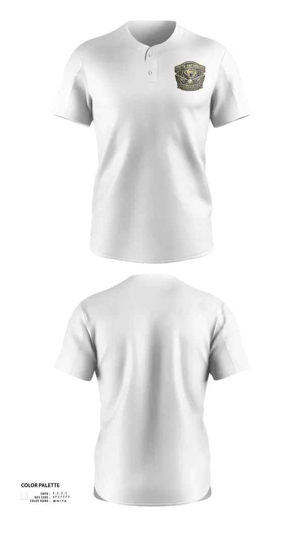 Two Button Softball Jersey, South Anchorage Softball, Softball, Teamtime, Team time, sublimation, custom sports apparel, team uniforms, spirit wear, spiritwear, sports uniforms, custom shirts, team store, custom team store, fundraiser sports, apparel fundraiser