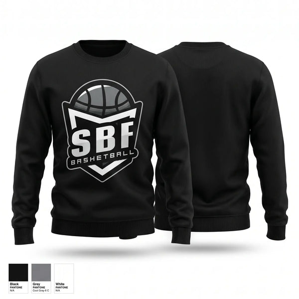 Crew Neck Sweatshirt, SBF, Men's Basketball, Teamtime, Team time, sublimation, custom sports apparel, team uniforms, spirit wear, spiritwear, sports uniforms, custom shirts, team store, custom team store, fundraiser sports, apparel fundraiser