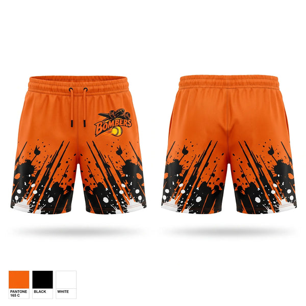 Athletic Shorts With Pockets, Bombers, Softball, Teamtime, Team time, sublimation, custom sports apparel, team uniforms, spirit wear, spiritwear, sports uniforms, custom shirts, team store, custom team store, fundraiser sports, apparel fundraiser