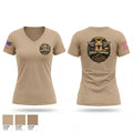 412th CA BN (A) 4166107 Women's Short Sleeve V-neck Shirt - 1
