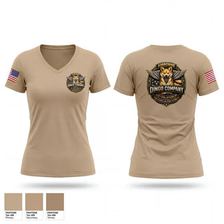 Womens Short Sleeve Vneck Shirt, 412th CA BN (A), Army, Teamtime, Team time, sublimation, custom sports apparel, team uniforms, spirit wear, spiritwear, sports uniforms, custom shirts, team store, custom team store, fundraiser sports, apparel fundraiser