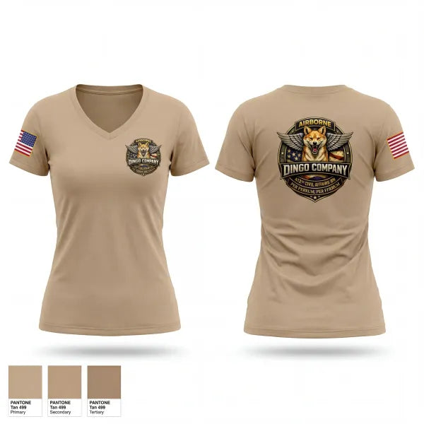 Womens Short Sleeve Vneck Shirt, 412th CA BN (A), Army, Teamtime, Team time, sublimation, custom sports apparel, team uniforms, spirit wear, spiritwear, sports uniforms, custom shirts, team store, custom team store, fundraiser sports, apparel fundraiser