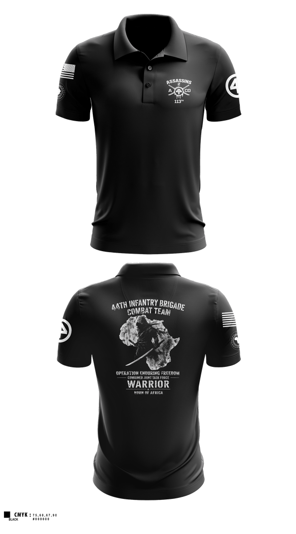 Short Sleeve Performance Polo, 44th IBCT, Army, Teamtime, Team time, sublimation, custom sports apparel, team uniforms, spirit wear, spiritwear, sports uniforms, custom shirts, team store, custom team store, fundraiser sports, apparel fundraiser