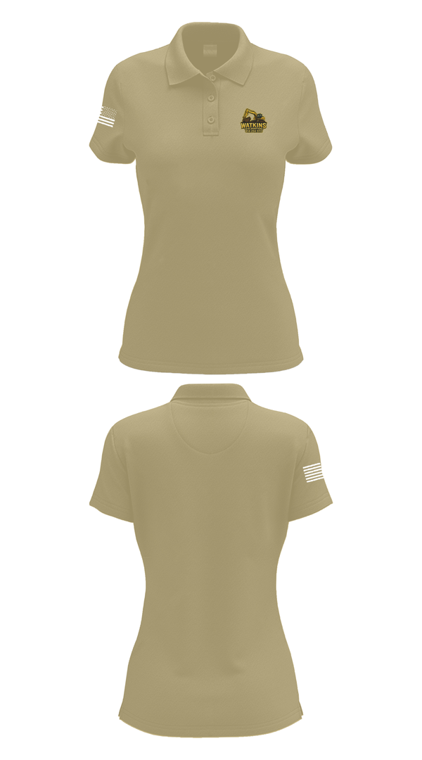 Womens Short Sleeve Performance Polo, 252 EngineersWatkins Excavation, , Teamtime, Team time, sublimation, custom sports apparel, team uniforms, spirit wear, spiritwear, sports uniforms, custom shirts, team store, custom team store, fundraiser sports, apparel fundraiser