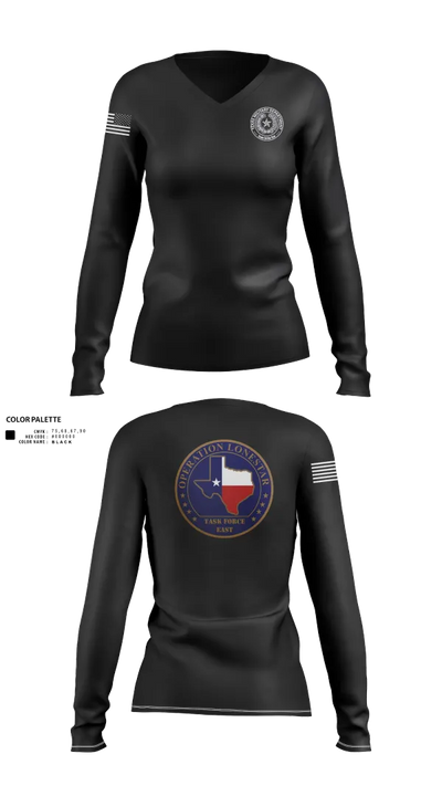 Operation Lone Star 32688468 Women's Long Sleeve V-neck Shirt - 22