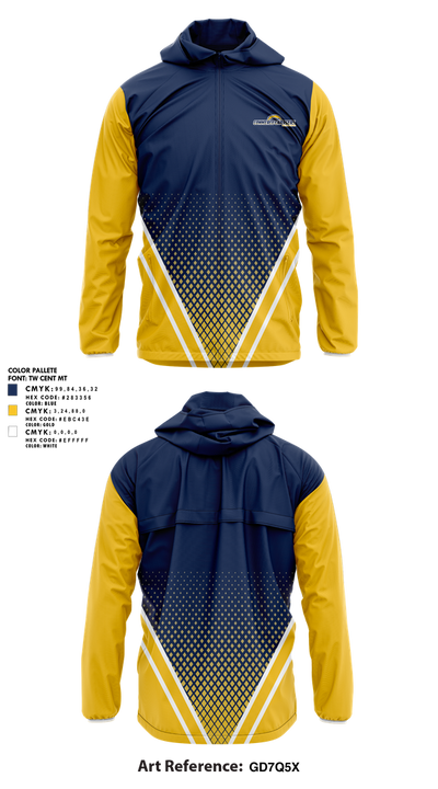 Commerce Chargers Youth Football And Cheer 56826114 Windbreaker - 2