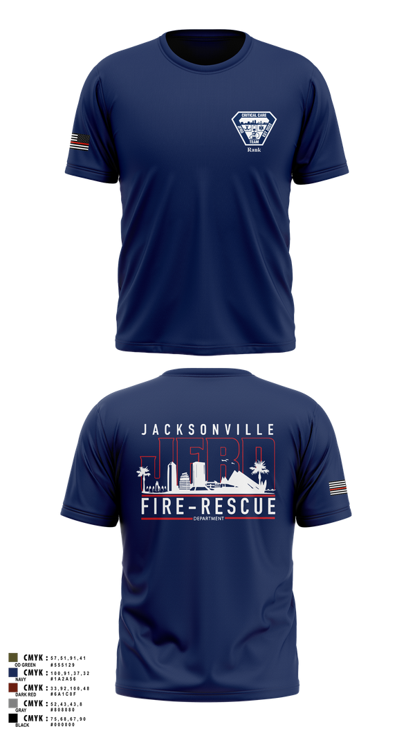 Old School Cotton Feel Shirt, JFRD Critical Care Team, Fire Department, Teamtime, Team time, sublimation, custom sports apparel, team uniforms, spirit wear, spiritwear, sports uniforms, custom shirts, team store, custom team store, fundraiser sports, apparel fundraiser