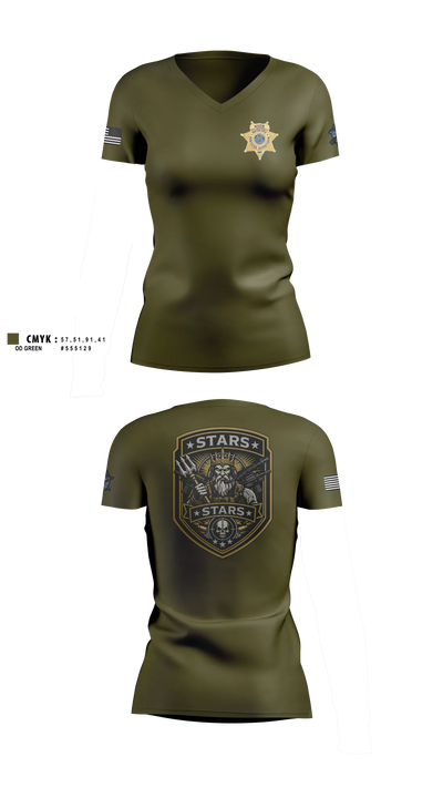 Ranger Services Women's Short Sleeve V-neck Shirt - 100
