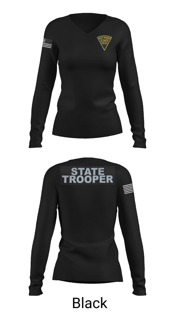 Womens Long Sleeve Vneck Shirt, Ripley Detachment, Police, Teamtime, Team time, sublimation, custom sports apparel, team uniforms, spirit wear, spiritwear, sports uniforms, custom shirts, team store, custom team store, fundraiser sports, apparel fundraiser