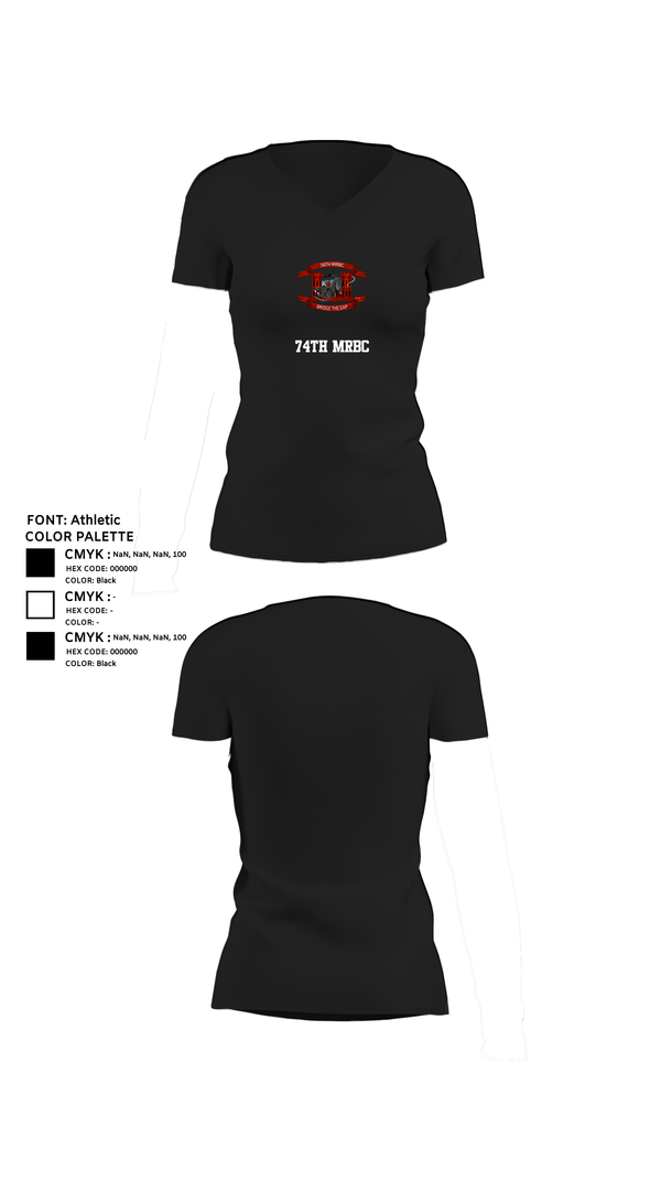 Womens Short Sleeve Vneck Shirt, 74th MRBC, , Teamtime, Team time, sublimation, custom sports apparel, team uniforms, spirit wear, spiritwear, sports uniforms, custom shirts, team store, custom team store, fundraiser sports, apparel fundraiser