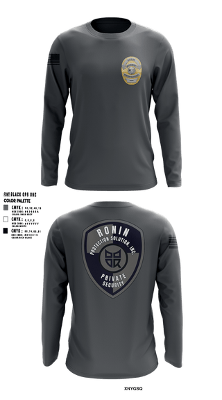 Long Sleeve Performance Shirt, Ronin Protection Solutions Inc., , Teamtime, Team time, sublimation, custom sports apparel, team uniforms, spirit wear, spiritwear, sports uniforms, custom shirts, team store, custom team store, fundraiser sports, apparel fundraiser