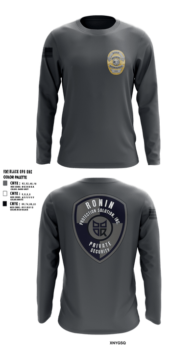 Ronin Protection Solutions Inc. 29948681 Long Sleeve Performance Shirt 1