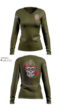 Carpentersville Fire Department 52158463 Women's Long Sleeve V-neck Shirt - 23