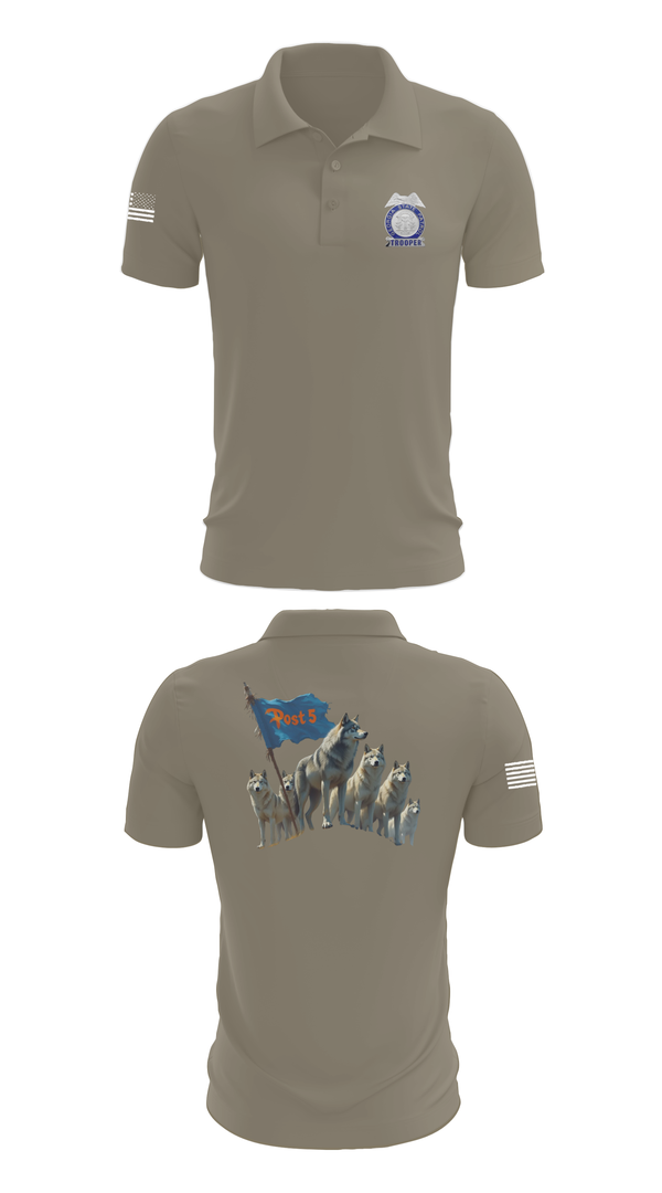Short Sleeve Performance Polo, GSP POST 5 DALTON, Police, Teamtime, Team time, sublimation, custom sports apparel, team uniforms, spirit wear, spiritwear, sports uniforms, custom shirts, team store, custom team store, fundraiser sports, apparel fundraiser