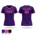 F.A.F.O 48006283 Women's Short Sleeve V-neck Shirt - 2